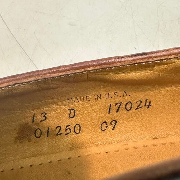 EXCELLENT Cole Haan Whiskey Full Strap Penny Loafer Made in Maine USA 13 D - Picture 9 of 12
